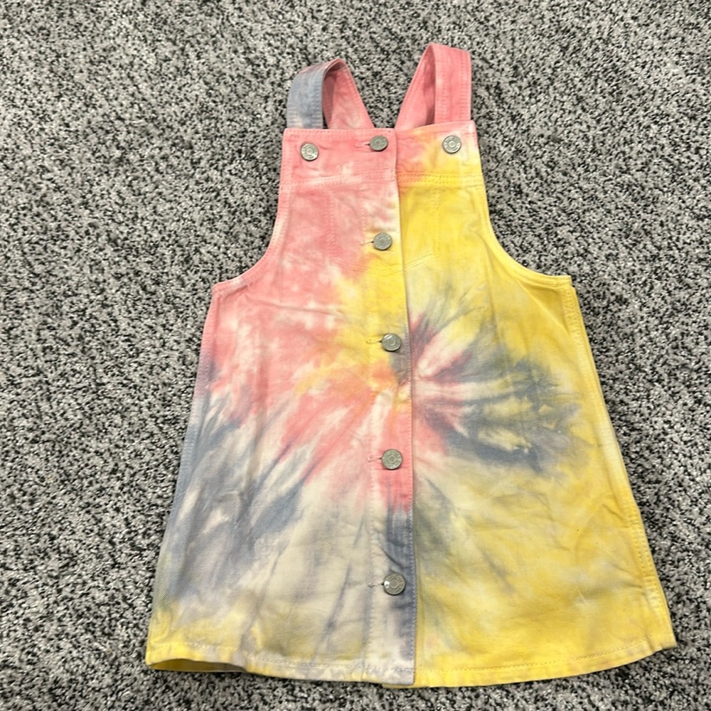 GAP toddler girls denim tie-dye jumper size 3T